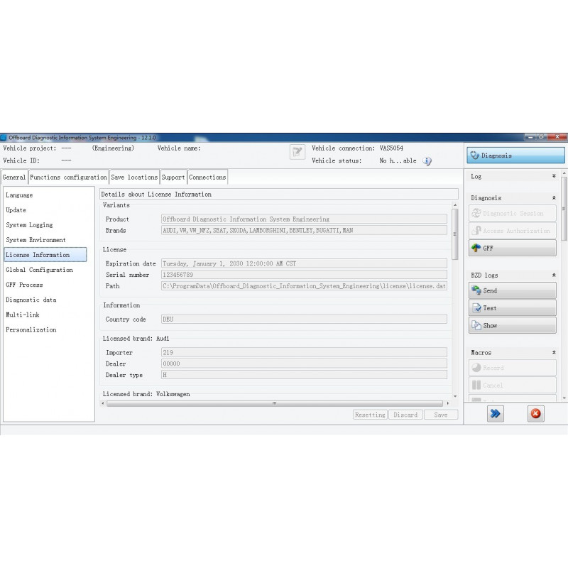 Дилерський сканер VAS5054a + OKI .  ODIS 7.2.0 та Engineering 12.2.0