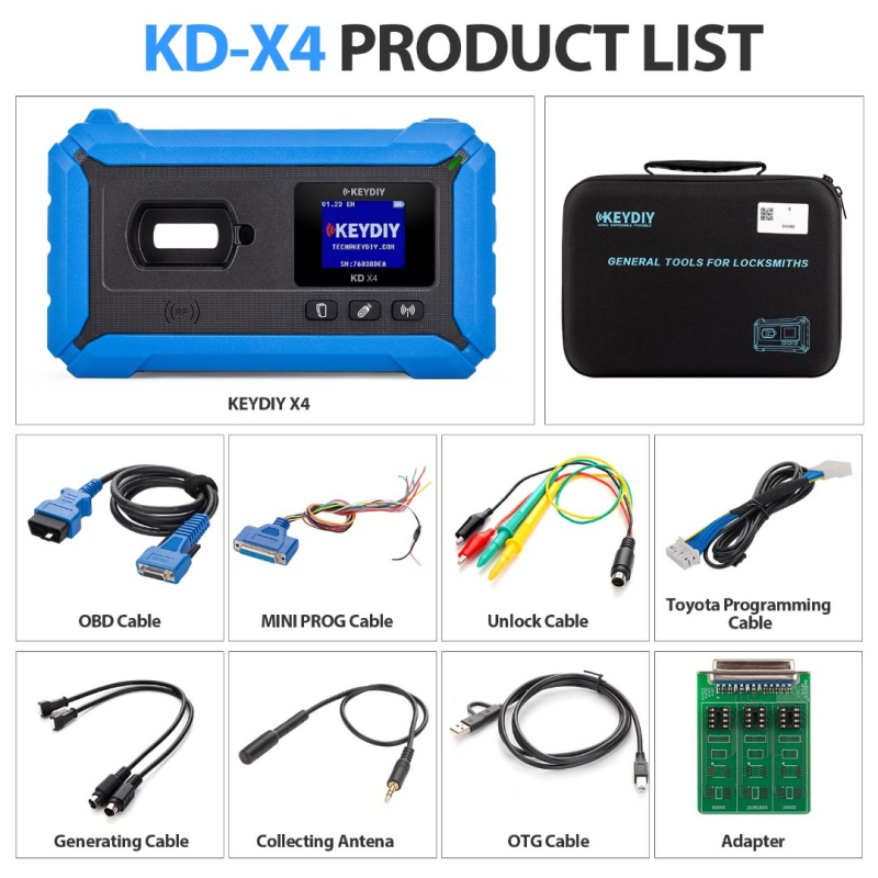 KEYDIY KD-X4 Программатор ключей. Поддержка MQB48, MQB49, 5C, 5D, MLB, BDC3, FBS4
