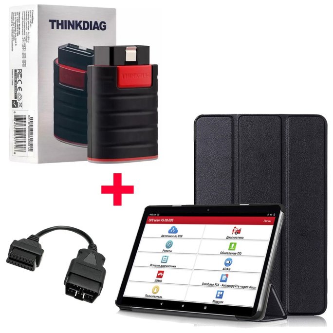 Комплект ThinkDiag з софтом LVS x431 + Планшет Android 64Gb + OBD2 удлинитель