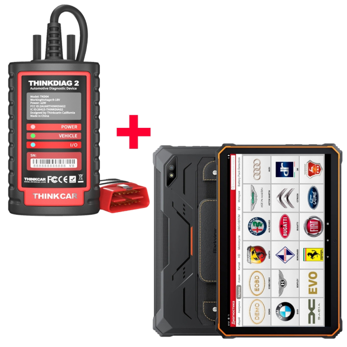 Комплект Thinkdiag 2 с LVS 310 марок + Ударопрочный Планшет Blackview 256/8Gb