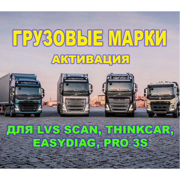 Активация грузовых марок для LVS Scan, ThinkCar PRO, Mucar BT200, Easydiag