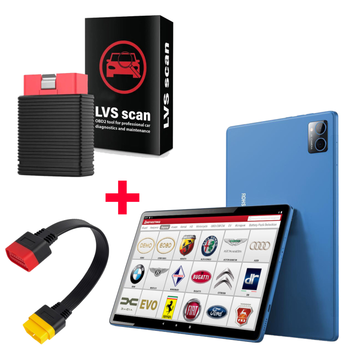 Набор LVS Scan x431 Pro c Планшетом Android 8+256Gb и OBD2 кабелем