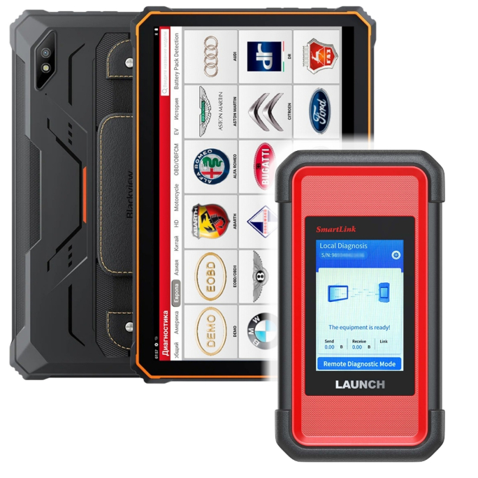 Комплект Launch Smartlink v2.0 + LVS Легковые, Грузовые, Электро + Ударопрочный Планшет Blackview 256/8Gb Комплект Launch Smartlink v2.0 + LVS Легковые, Грузовые, Электро + Ударопрочный Планшет Blackview 256/8Gb