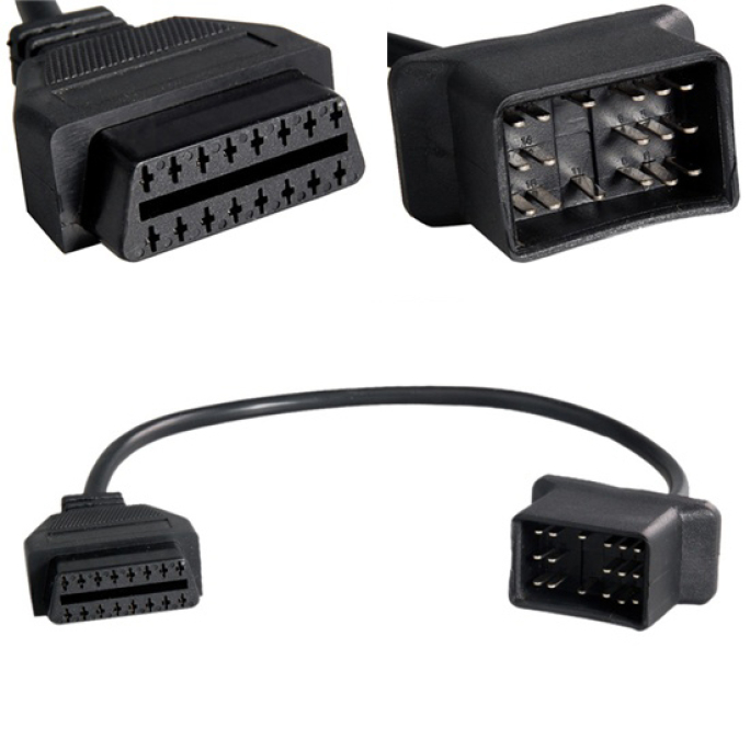 Переходник OBD-II на Toyota 17 pin прямоугольный