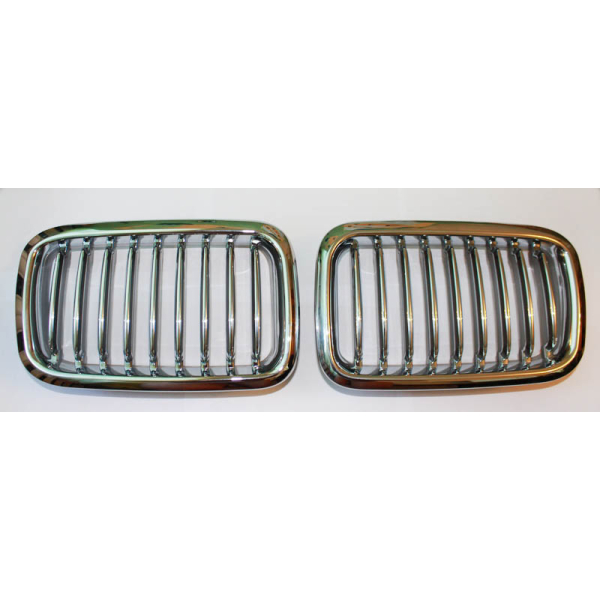 Решітка радіатора BMW E36 '91-95 (хром + срібло)