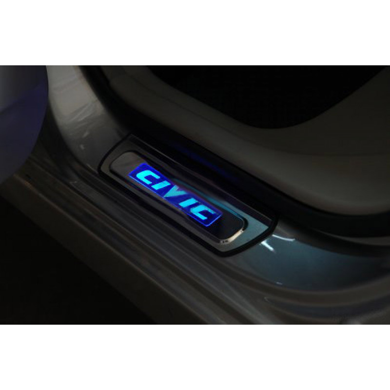 Накладки на пороги с подсветкой Honda Civic 4D