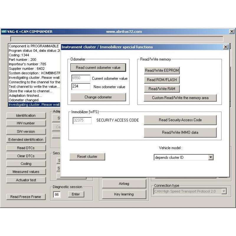 VAG K+CAN Commander 1.4 на PIC18F258 (Cascade 0.9.3)