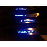 Накладки на пороги Mazda 3 с LED подсветкой