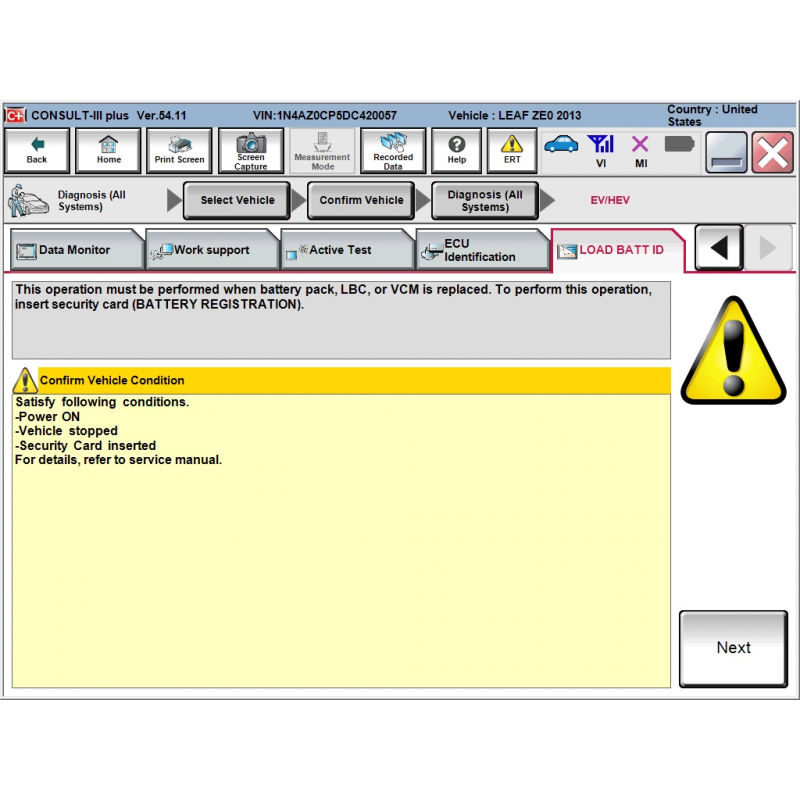 Nissan Battery Registration Card - Карта регистрации батареи в LEAF