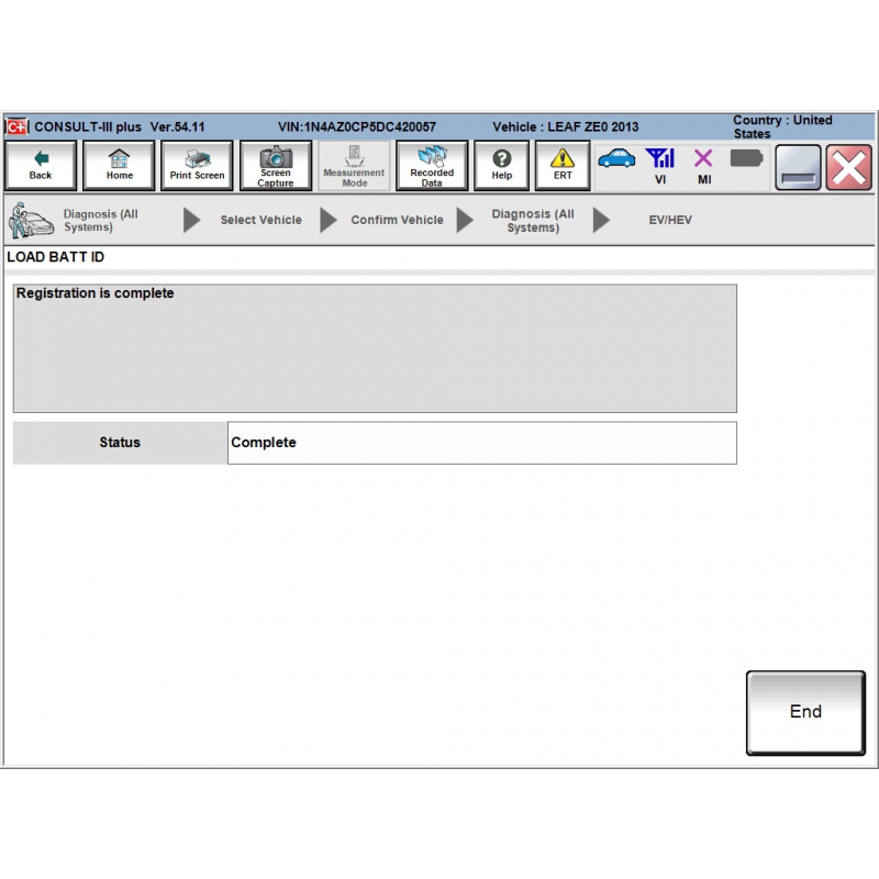 Nissan Battery Registration Card - Карта регистрации батареи в LEAF