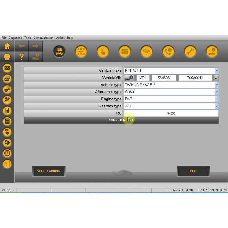 Установка Renault CAN Clip