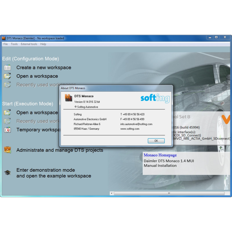 Установка программы DTS Monaco  8.14 / 8.16 для Mercedes