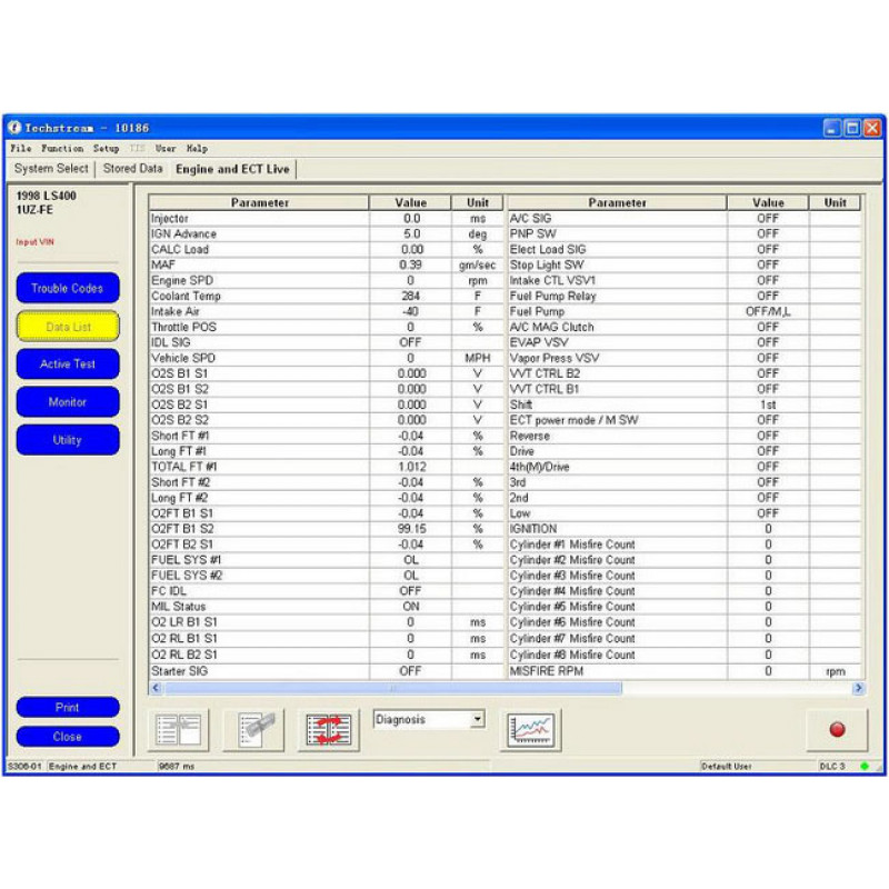 Toyota Mini-VCI J2534 TIS Cable для ПО Techstream