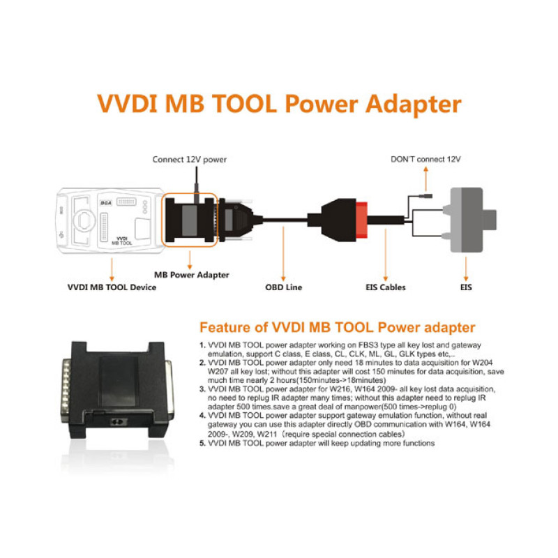 Адаптер питания  Xhorse VVDI MB Tool Power Adapter