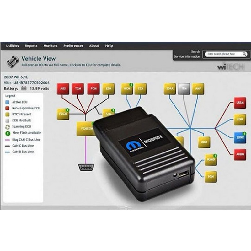 WiTECH Micropod 2 – дилерский сканер для Fiat, Jeep, Dodge, Chrysler