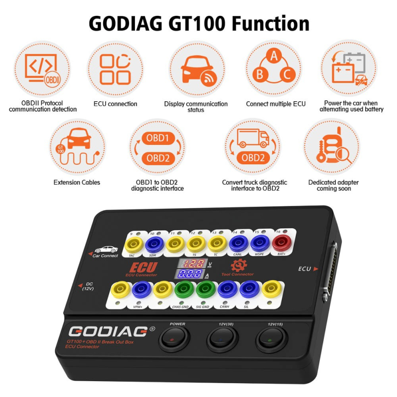 GODIAG GT100+ Тестовая платформа с наборным полем OBDII