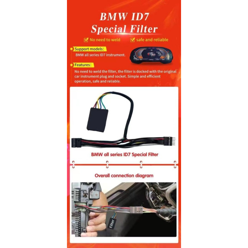 Yanhua BMW ID7 Full LCD Instrument CAN фильтр для BMW G серии