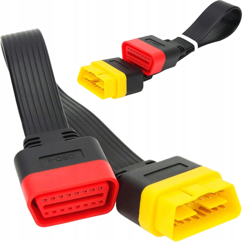Удлинитель OBD II мама-папа плоский универсальный 36см.
